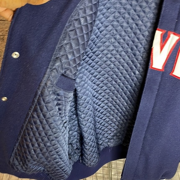 🔥🔥🔥ATL HAWKS VINTAGE WOOL BOMBER JACKET W Leather Lettering Size: XXL🥶🔥🔥🔥 - Picture 12 of 17